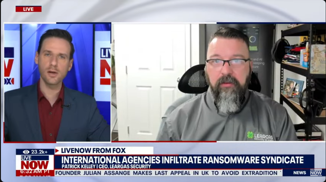 Leargas Security's Take on the LockBit Ransomware Disruption: Patrick Kelley's Insights with Josh Breslow of Fox News
